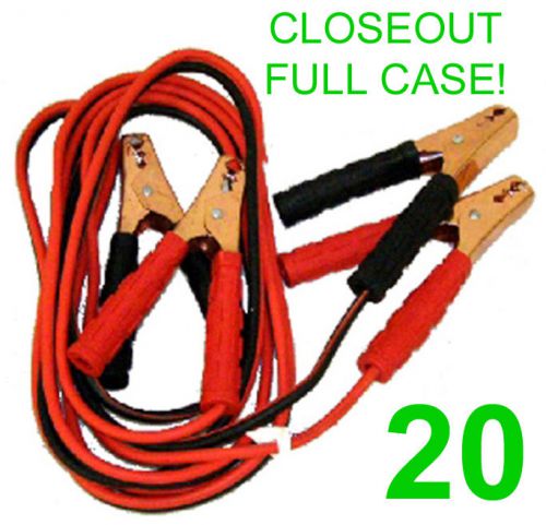 Closeout full case! 20 new 10 gauge 12&#039; jumper/booster cables,atv,200 amp