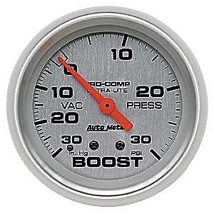 Auto meter 4403 ultra-lite series gauge 2-5/8&#034; boost/vacuum mechanical