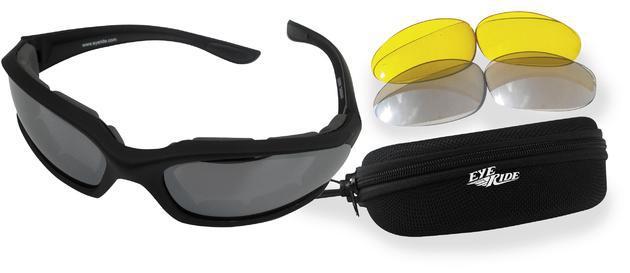 Eye ride denali iii interchangeable motorcycle sunglasses black/smoke