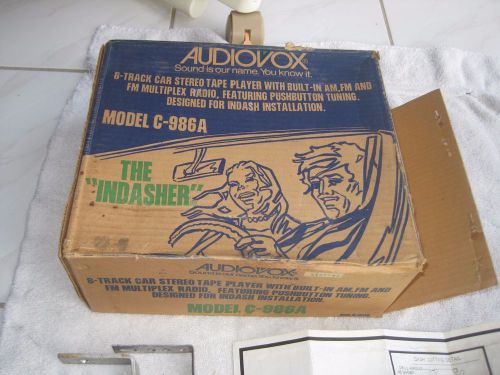 Vtg audiovox car stereo 8 track am fm multiplex w/box nos 1979