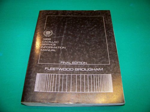 1986 cadillac fleetwood brougham oem service repair information shop manual