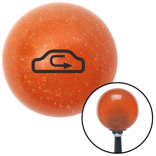 Black automotive air circulate orange metal flake shift knob 16mm x 1.5