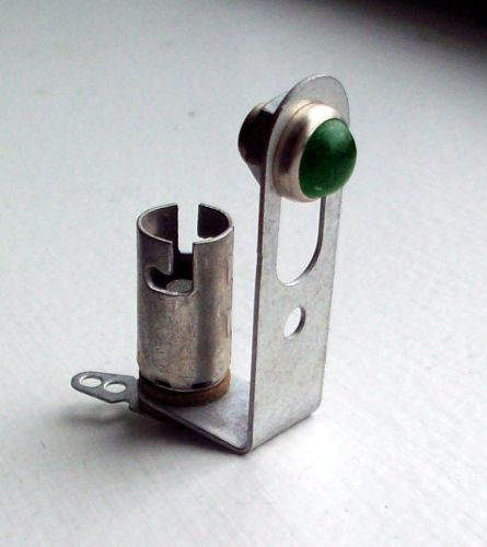 Vintage green mini  lens dash gauge panel light hot rod 1/4&#034; nos rare 12v 6v adj