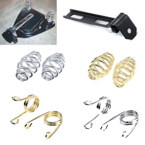 Black 3&#034; solo springs seat brackets mounting kit a-type gold silver for harley