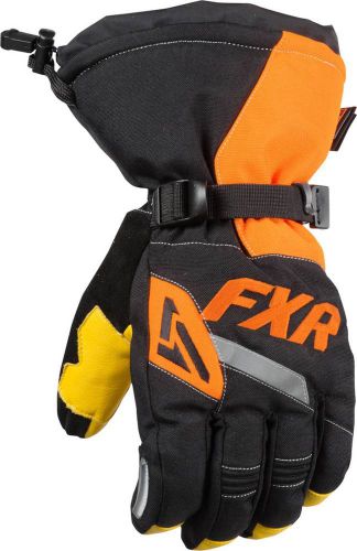 New fxr-snow cx adult waterproof gloves, black/orange, 2xl/xxl