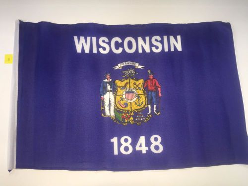 51.w utv side x side  atv  safety flag 12"x18" wisconsin usa fits 1/4, 5/16 pole