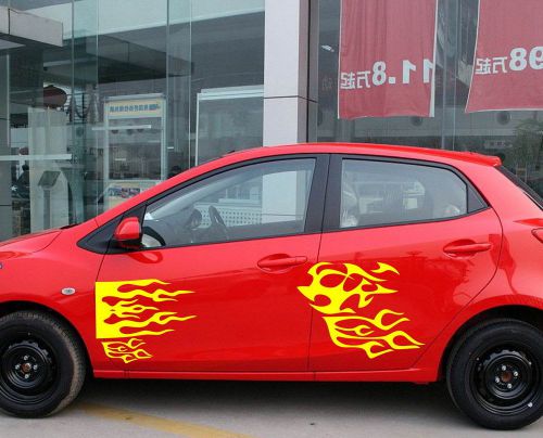 Car decal vinyl graphics side sticker body decals stripe flame for m2 tiida #05