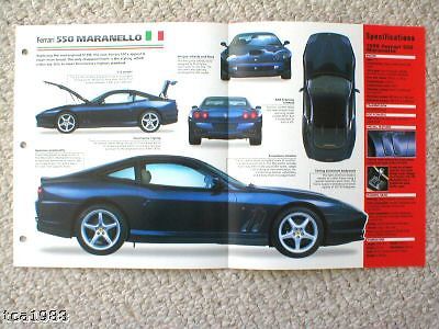 1995 / 1997 / 1998 ferrari 550 maranello imp brochure