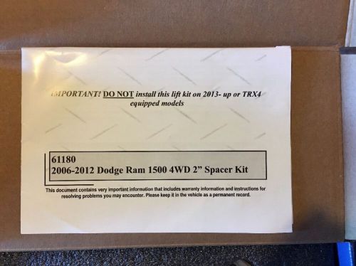 Pro comp 2&#034; spacer kit 06-12 dodge ram 1500 4wd, part #61180