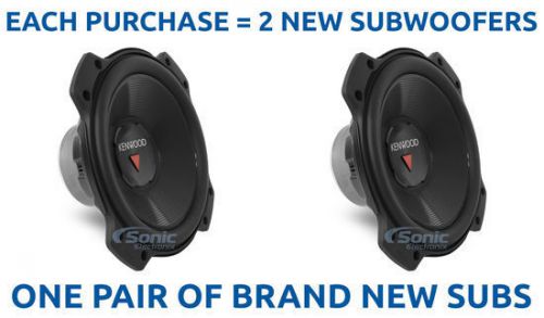 2) kenwood kfc-w30163ps 12" 400w rms performance single 4 ohm car subwoofers