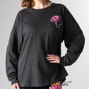 Arctic cat junior's oversized jersey long sleeve t shirt - black - 5263-73_