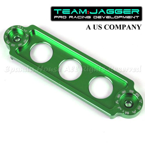 For 90-01 integra dc jdm style battery tie down hold bracket lock anodized green