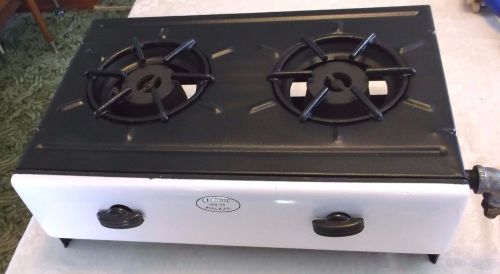 Caloric#18-2 burner lp gas stove- vintage/antique/camper/travel trailer-restored
