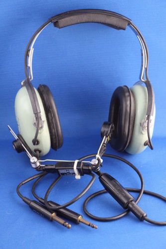 David clark h7030 aviation headset with boom dynamic microphone mic amp adapter