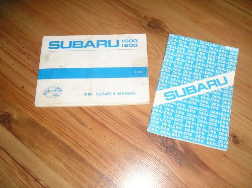 1980 subaru brat hatchback 1600 1800 owners manual and dealer list book