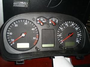 Volkswagen jetta speedometer cluster; (cluster), 1.9l (turbo diesel), mph 00
