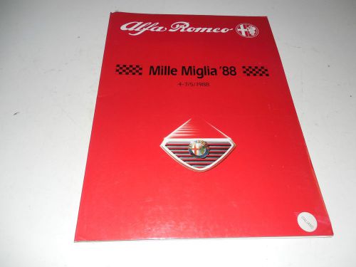 Alfa romeo mille miglia 1988 italian press packet (nuvolari)
