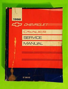 1992 chevy cavalier service shop repair manual book