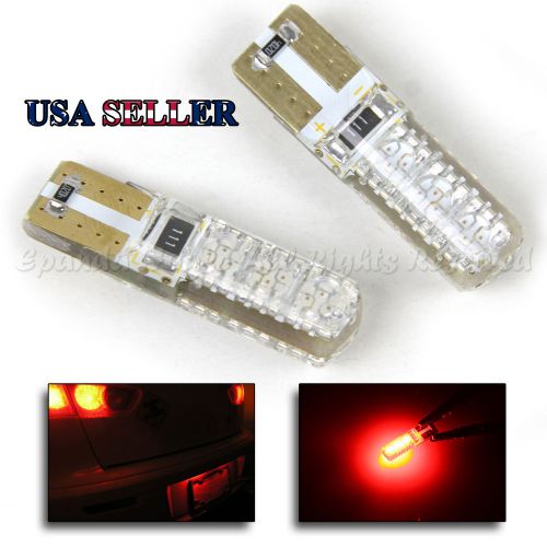 Cob + soft shell! 2x usa super red t10 192 194 168 160 175 led bulbs replacement