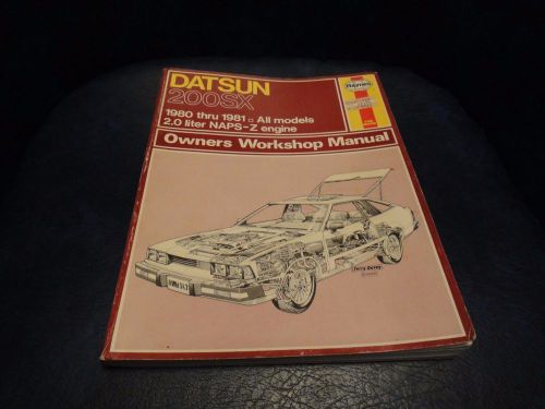 Haynes 647 datsun nissan 200sx 200-sx 1980 1981 repair manual