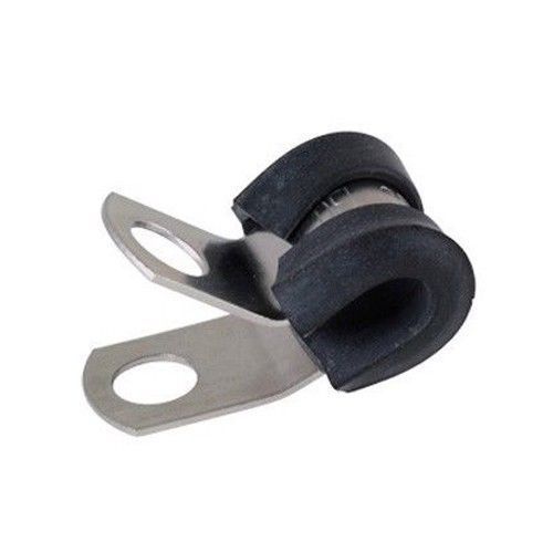 1/4" stainless steel loom clamps, 5 pack sae size 004 - universal - cushioned