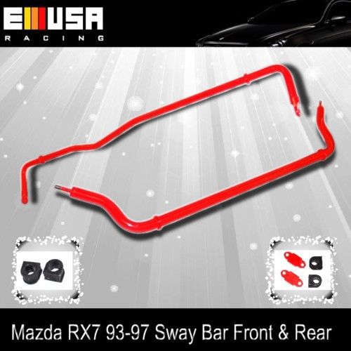 93-97 mazda rx-7 rx7 front anti roll sway stabilizer bar 30mm &amp; rear 20mm red