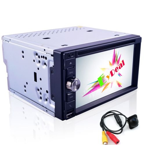 Car cd dvd player 6.5" touchscreen bluetooth ready front usb ipod 2din radio+cam