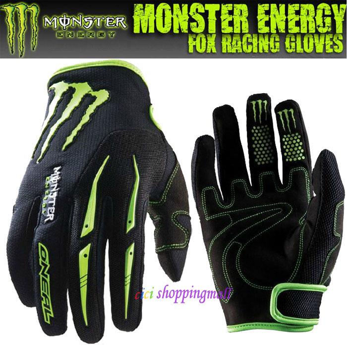 Summer monster motor racing motorcycle cycling bike sports black gloves  # l