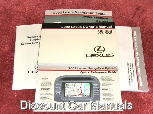 ★★ 2002 lexus gs300 gs430 owners manual set w/navi 02!! ★★