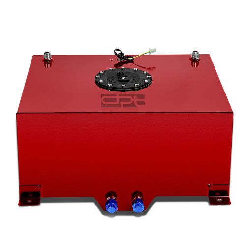 15 gallon lightweight red coat aluminum race drift fuel cell tank+level sender