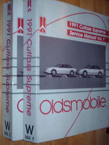 1991 oldsmobile cutlass supreme shop manual set / book