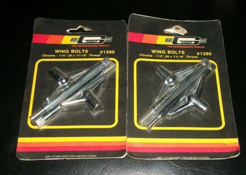 Mr.gasket, 1390, wing bolts chrome 1/4&#034; -20 x 11/16&#034;, 2 sets, ---new---