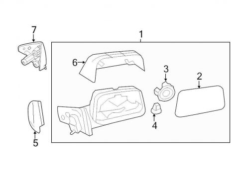 Ford oem door mirror 7a1z17683ab image 1