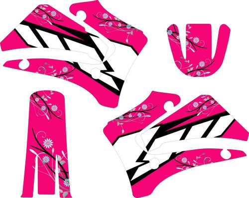 Girls yamaha ttr 125 graphics decal sticker kit ttr125 pink flower 2000-2007