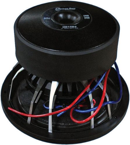 American bass hd15d2 1500w rms 15" dual 2-ohm car subwoofer car audio sub