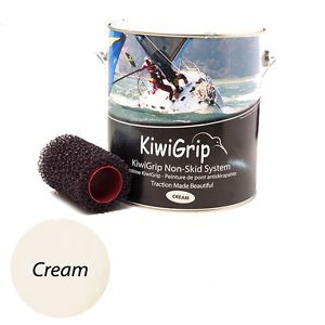 Kiwigrip 4 liter can cream &amp; 4" roller kg1013-4