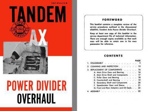 Chevrolet 1956 - tandem axle power divider overhaul