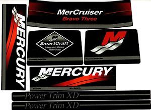 Mercruiser the new  bravo three   decals w/gray rams sticker set