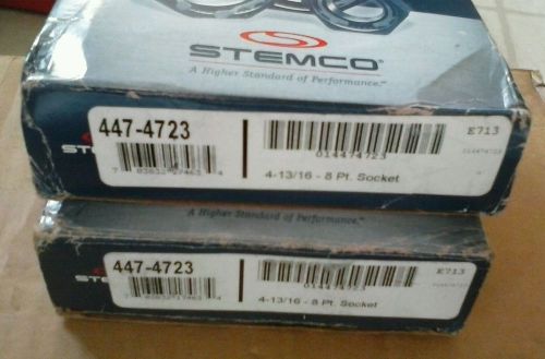Lot of 2 stemco 8 pt socket  pro-torq trailer axle nut #447-4723 no reserve.