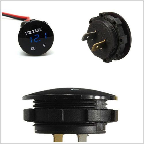 Mini 12v blue led car off-road digital display voltmeter volt meter gauge meter