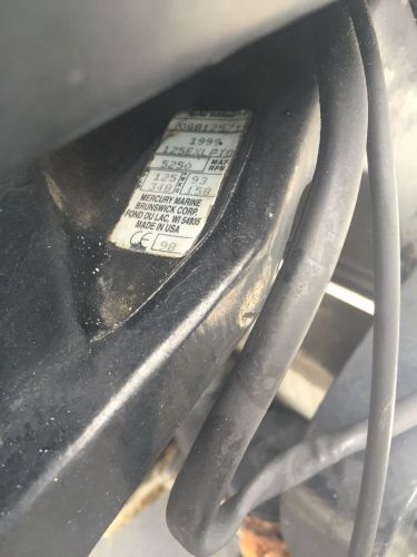 1999 125 hp mercury 2 stroke outboard engine for parts