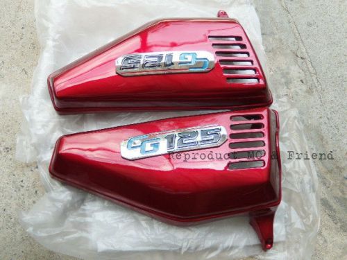Honda cg110 cg125 jx110 jx125 side cover set l/r red new