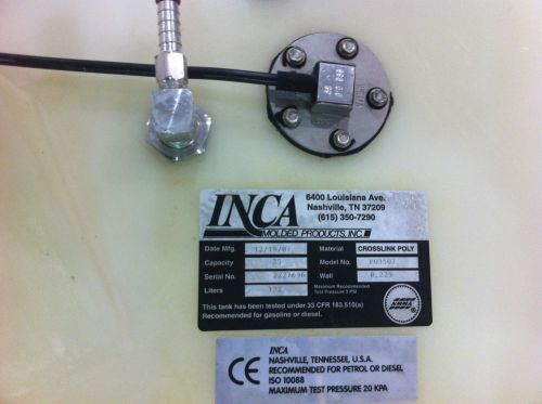 Marine / boat fuel tank 35 gallon - poly (gas/diesel) made in usa by inca