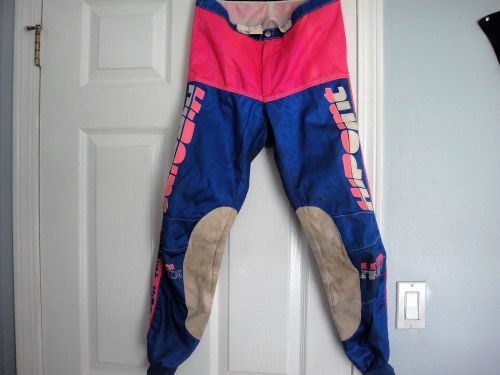 Hi point racing usa vintage mx pants motocross ahrma pink blue size 28 hipoint