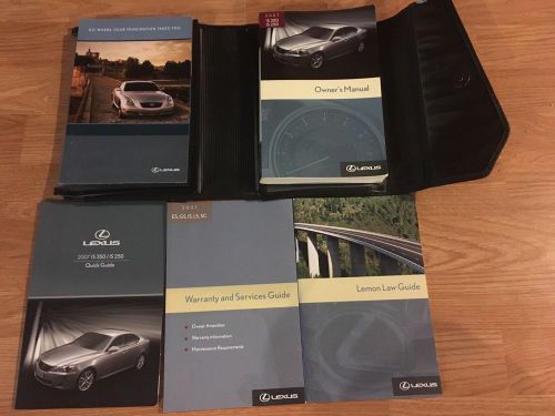 2007 lexus is250 is350 owners manual guide with leather case no reserve!