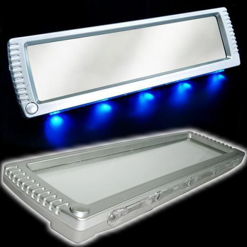 Car flat glass rear view mirror 5 blue light silver color