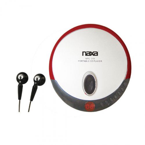 Naxa npc319rd slim personal compact disc player red