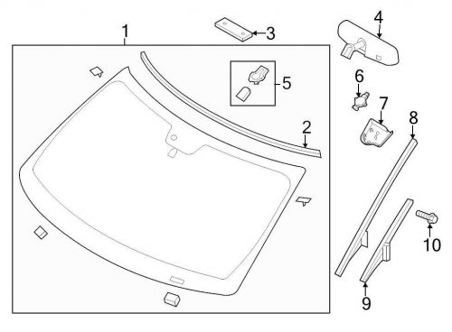Ford oem windshield glass stopper bb5z7803296a image 3