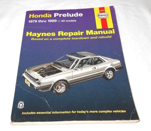 1979-1989 honda prelude automotive repair manual for all models - haynes# 42040