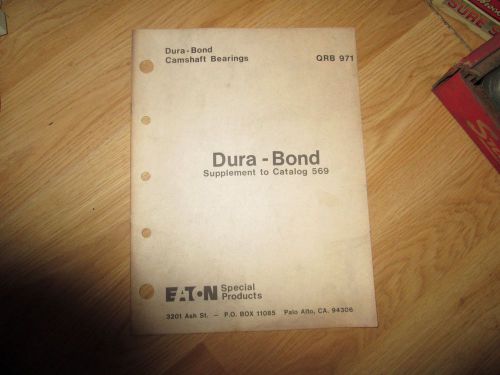 Dura-bond camshaft bearings qrb 971 catalog supplement